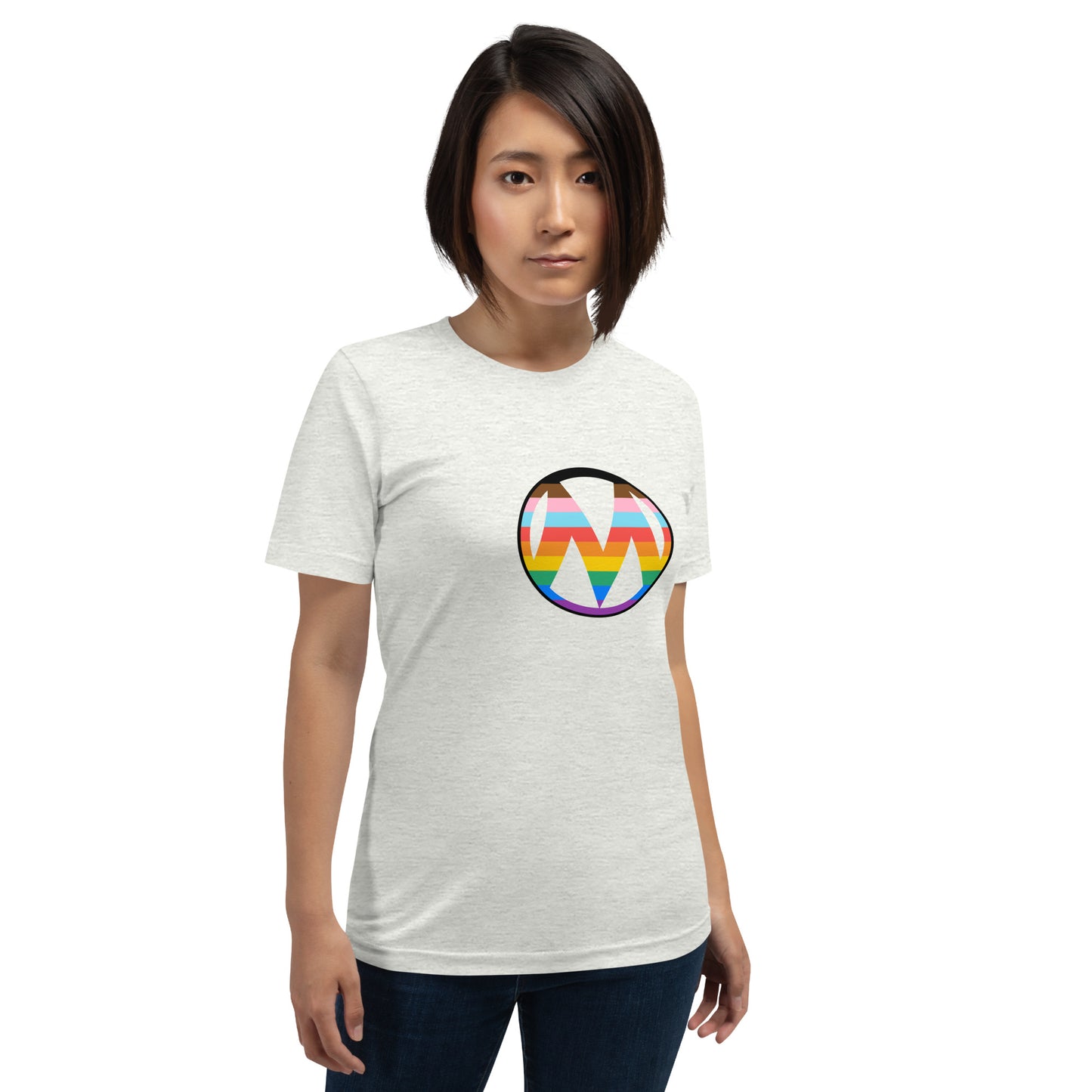 Rainbow MomsRising Logo Relaxed Tee